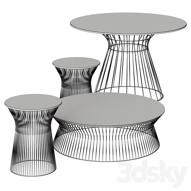 Gruppo Tomasella Brigitte Coffee & Dining Tables 3DS Max Model - thumbnail 2