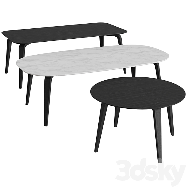 GUBI Dining Table Wood 3DSMax File - thumbnail 1