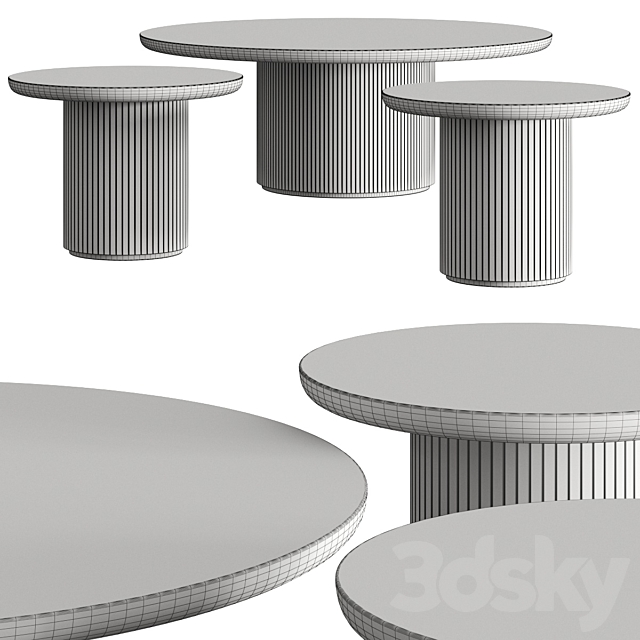 Gubi Moon Coffee Round Tables 3DS Max Model - thumbnail 2