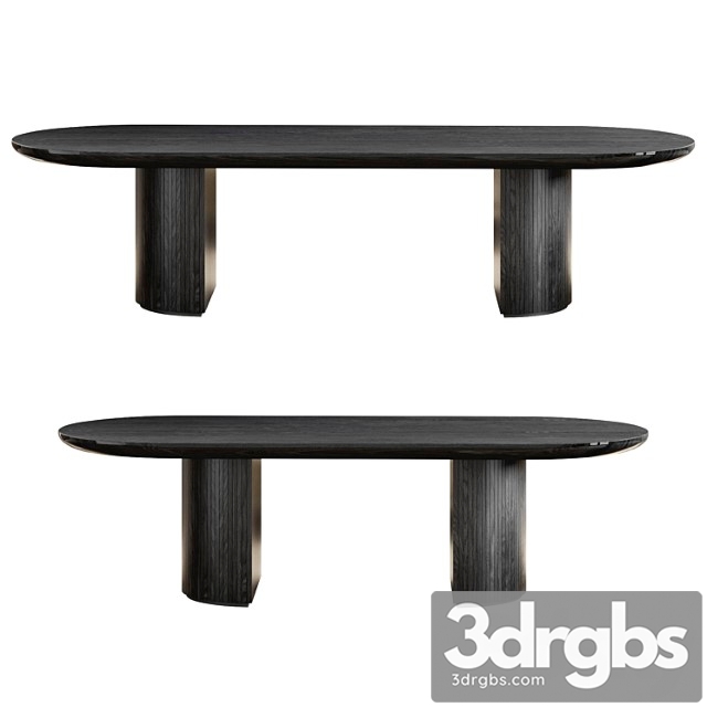 Gubi moon dining table – rectangular 2 3dsmax Download - thumbnail 1