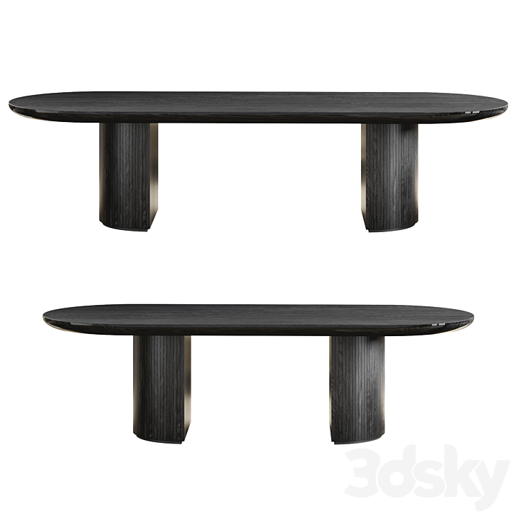 GUBI Moon Dining Table – Rectangular 3DS Max - thumbnail 1