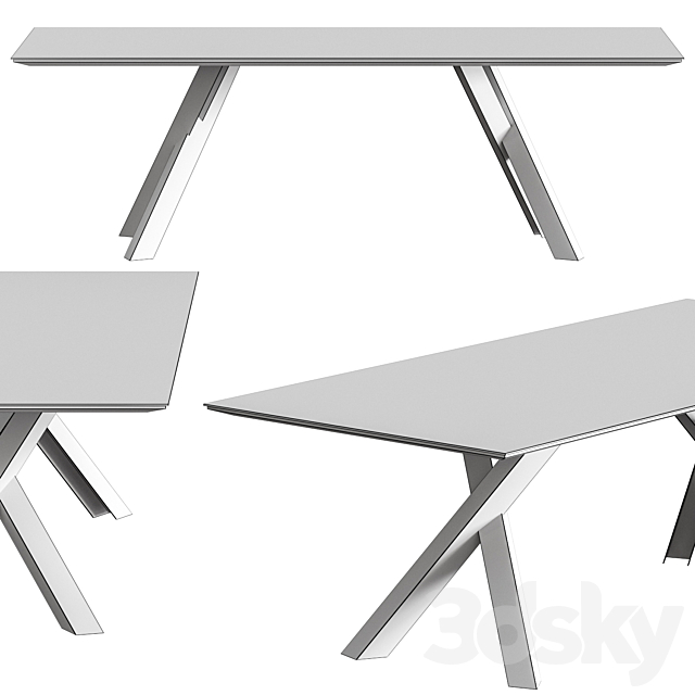 Gustave Miniforms Dining Table 3DS Max Model - thumbnail 2