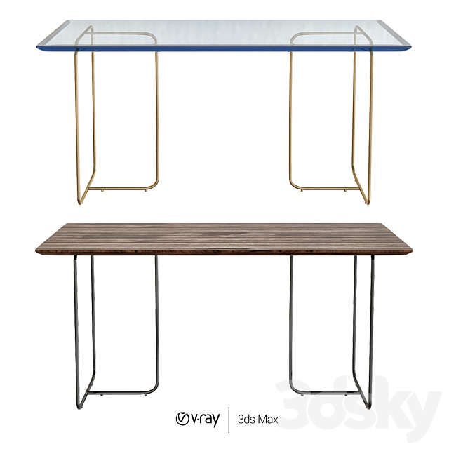 Halle dining table 3DSMax File - thumbnail 1