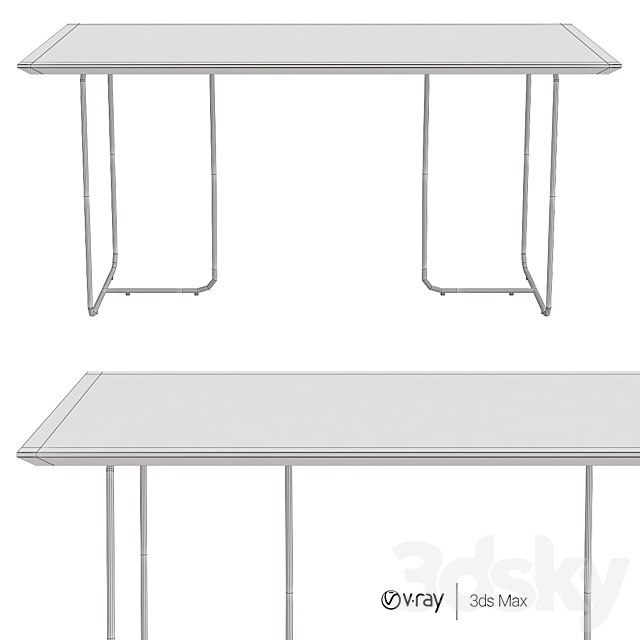 Halle dining table 3DSMax File - thumbnail 2