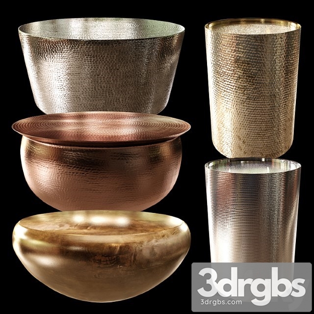 Hammered Coffe Table 3dsmax Download - thumbnail 1