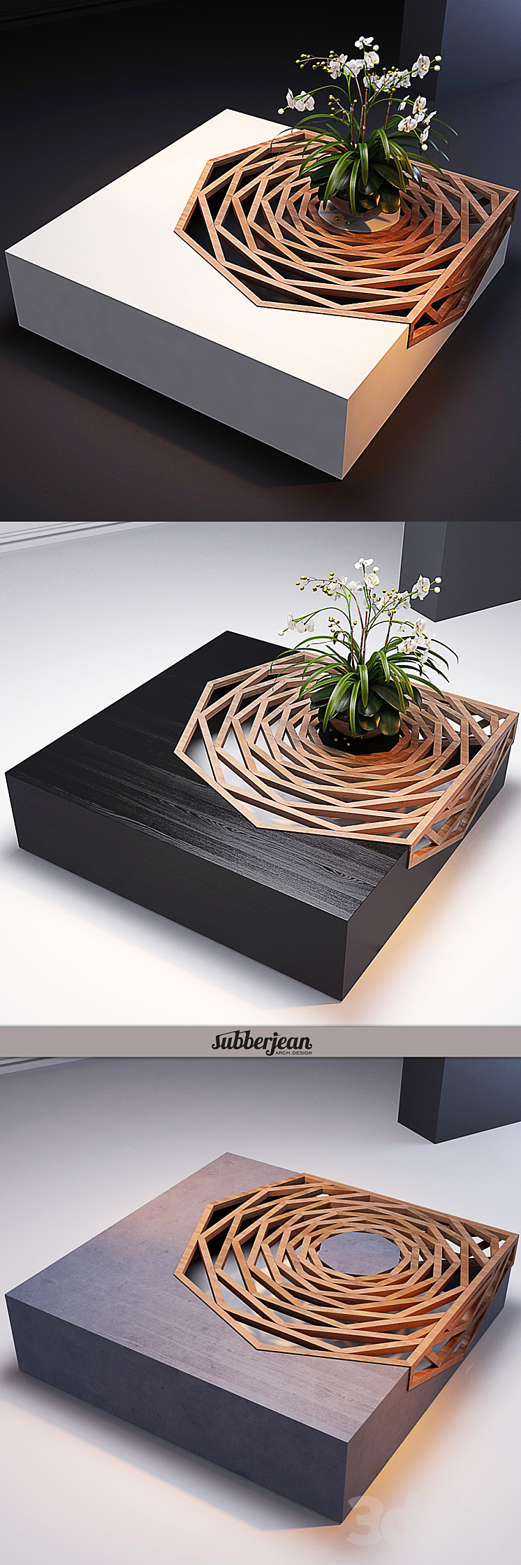 Hanako coffee table by Vito Selma 3DS Max - thumbnail 2