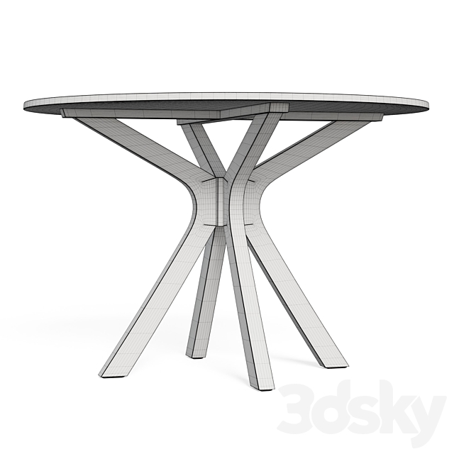 Hansell Dining Table 3DSMax File - thumbnail 6