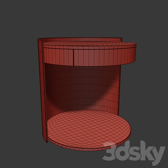 Harmon side table 3DS Max Model - thumbnail 2