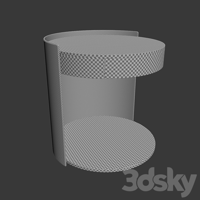 Harmon side table 3DS Max Model - thumbnail 3