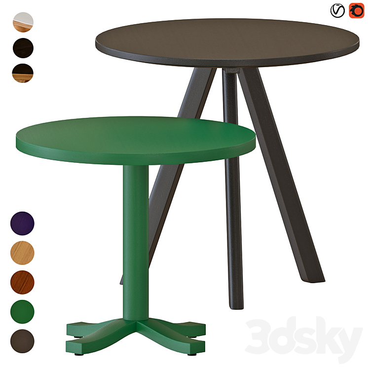 HAY PASTIS COFFEE TABLE 3DS Max Model - thumbnail 1