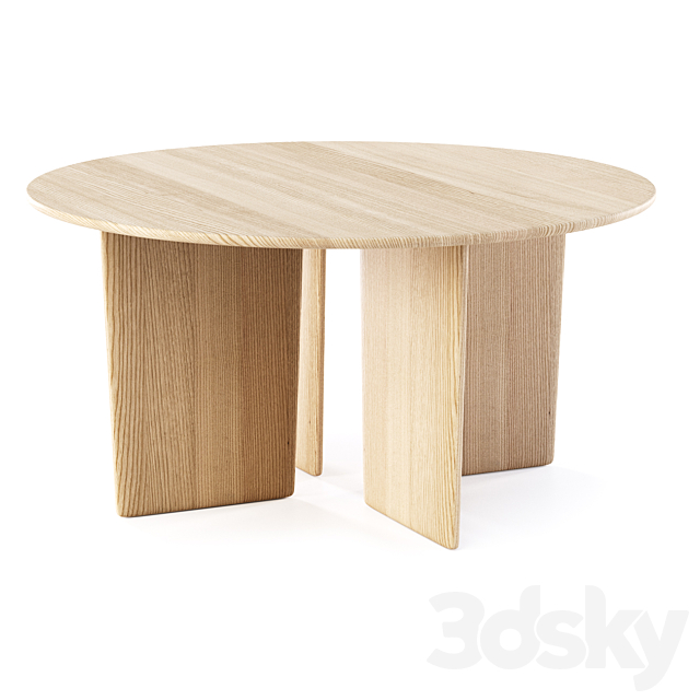 HBF Torre Round Conference Table with 4 Legs _ Round wooden table 3ds Max - thumbnail 2