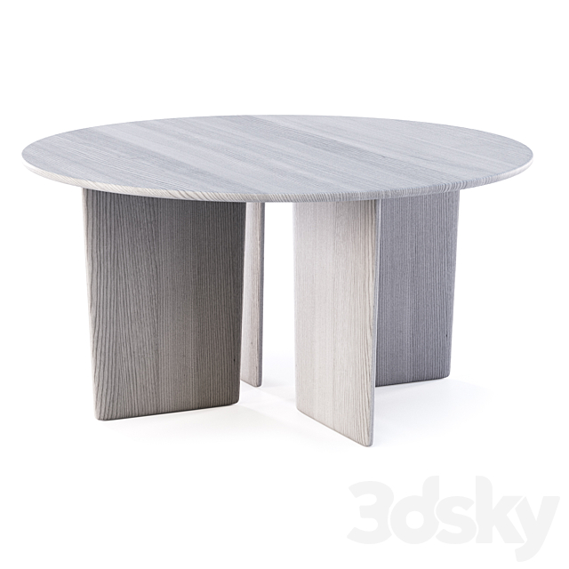 HBF Torre Round Conference Table with 4 Legs _ Round wooden table 3ds Max - thumbnail 3