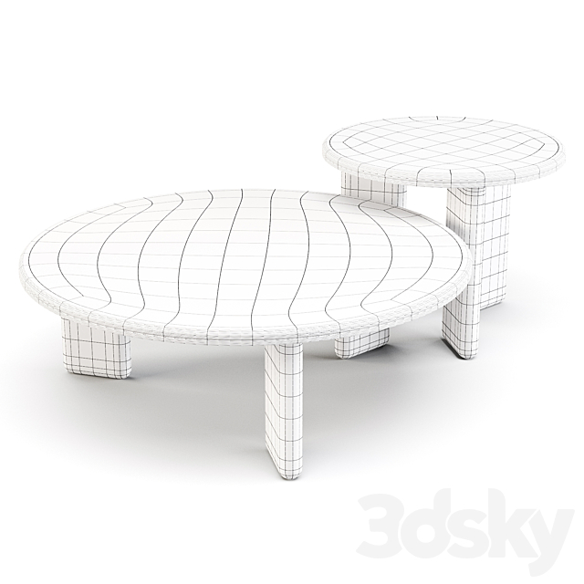 HC28: Oasis – Coffee and Side Tables 3DS Max Model - thumbnail 3