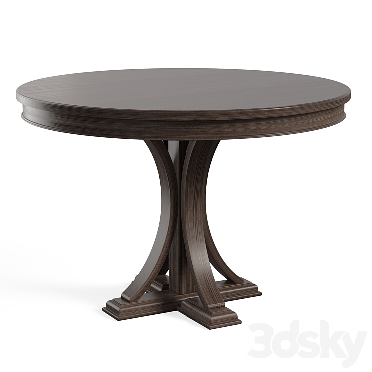 Helena Pedestal Dining Table 3DS Max Model - thumbnail 3