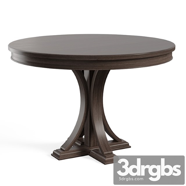 Helena Pedestal Dining Table 3dsmax Download - thumbnail 1