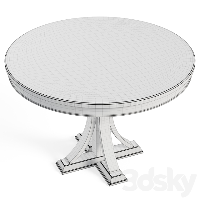 Helena Pedestal Dining Table 3DSMax File - thumbnail 6