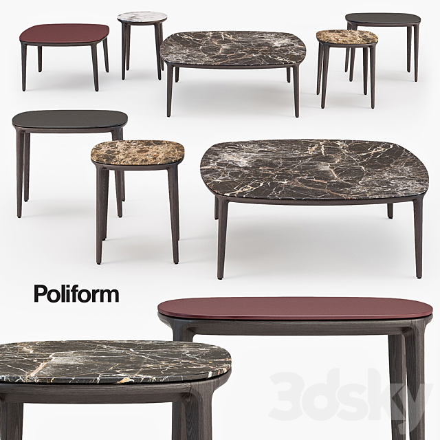 Henry coffee tables set 3DSMax File - thumbnail 1