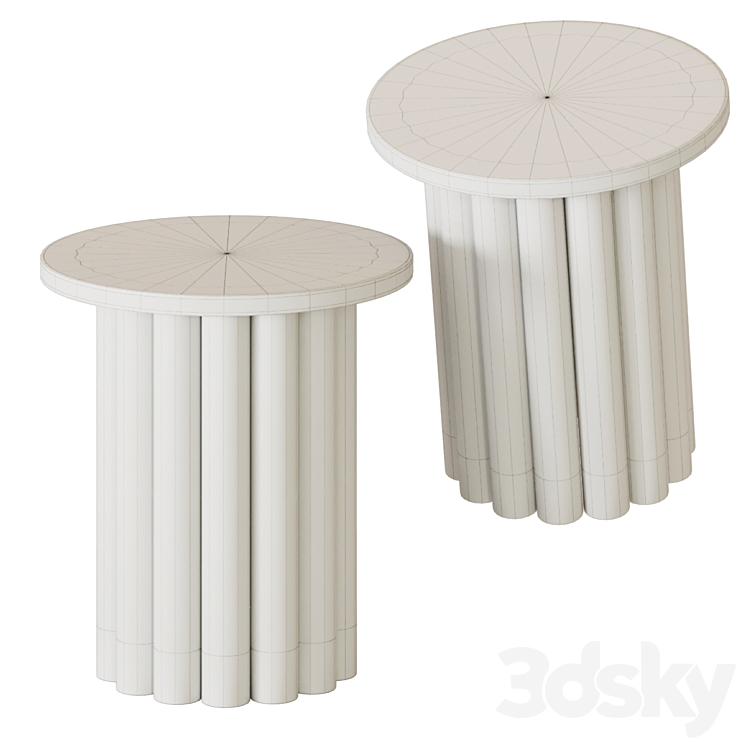 Hera Side Table 3DS Max Model - thumbnail 2