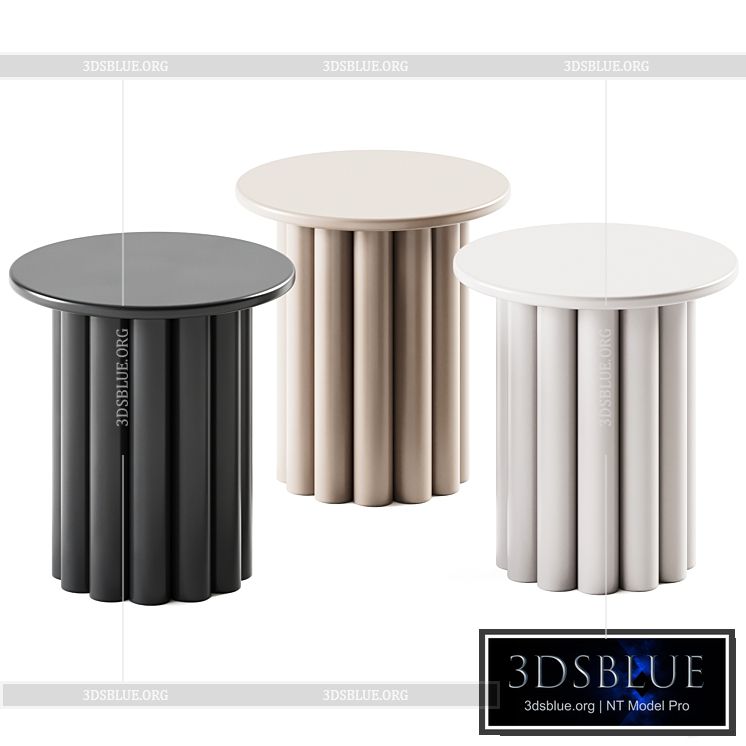 Hera Side Table Semi-Circle \/ Coffee Table 3DS Max - thumbnail 3