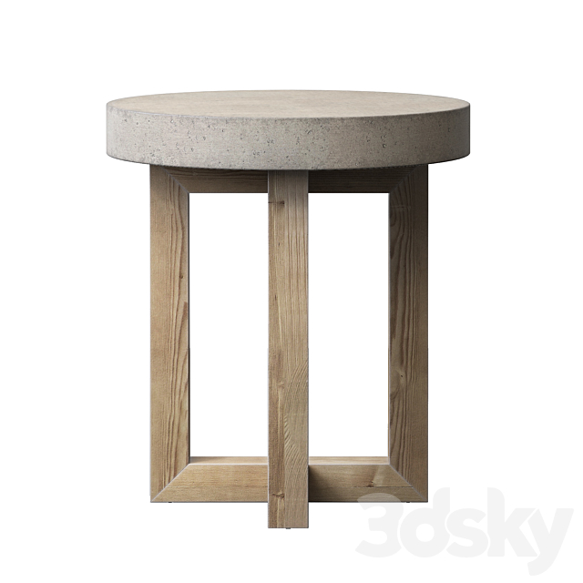 Heston Round Side Table 3DSMax File - thumbnail 1