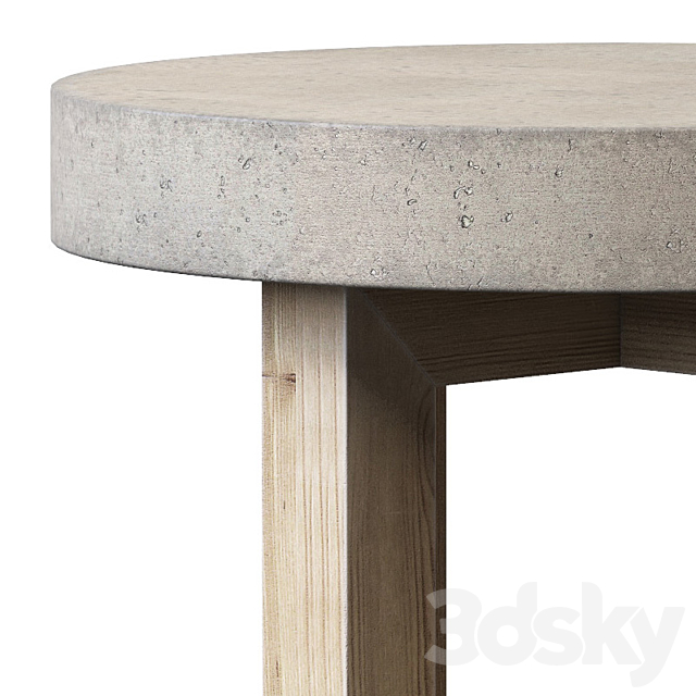 Heston Round Side Table 3DSMax File - thumbnail 2