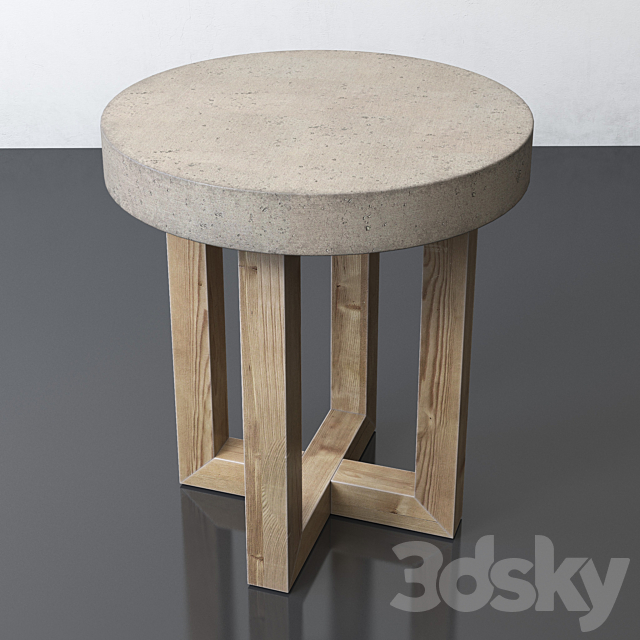 Heston Round Side Table 3DSMax File - thumbnail 4