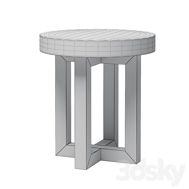 Heston Round Side Table 3DSMax File - thumbnail 5