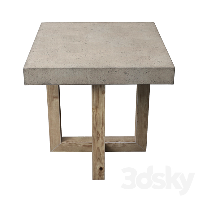 Heston Square Side Table 3DSMax File - thumbnail 3