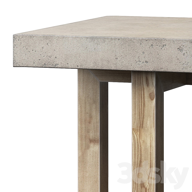 Heston Square Side Table 3DSMax File - thumbnail 4