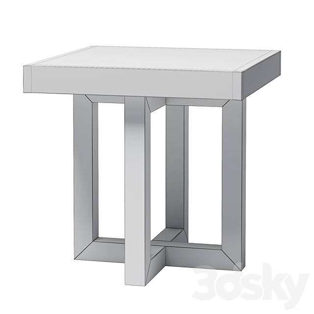 Heston Square Side Table 3DSMax File - thumbnail 5