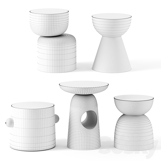 Hew Side Tables by DWR 3DSMax File - thumbnail 2