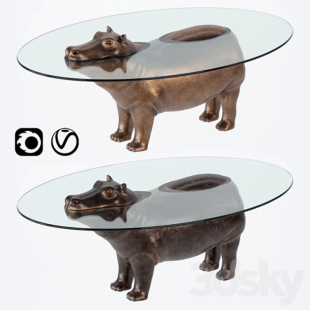 Hippo Table 01 3DSMax File - thumbnail 1