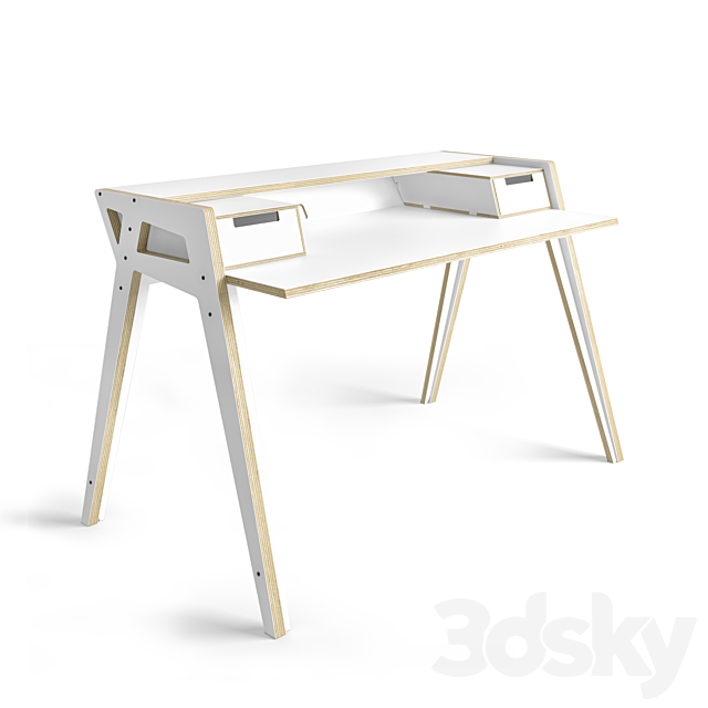 HIS – Work Hard Table 3DS Max Model - thumbnail 2