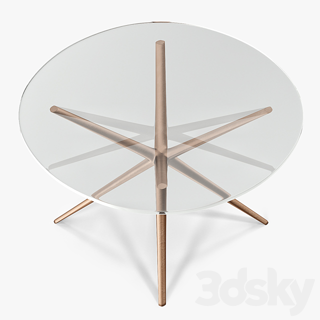 Holly Hunt Etoile Dining Table 3DS Max Model - thumbnail 2