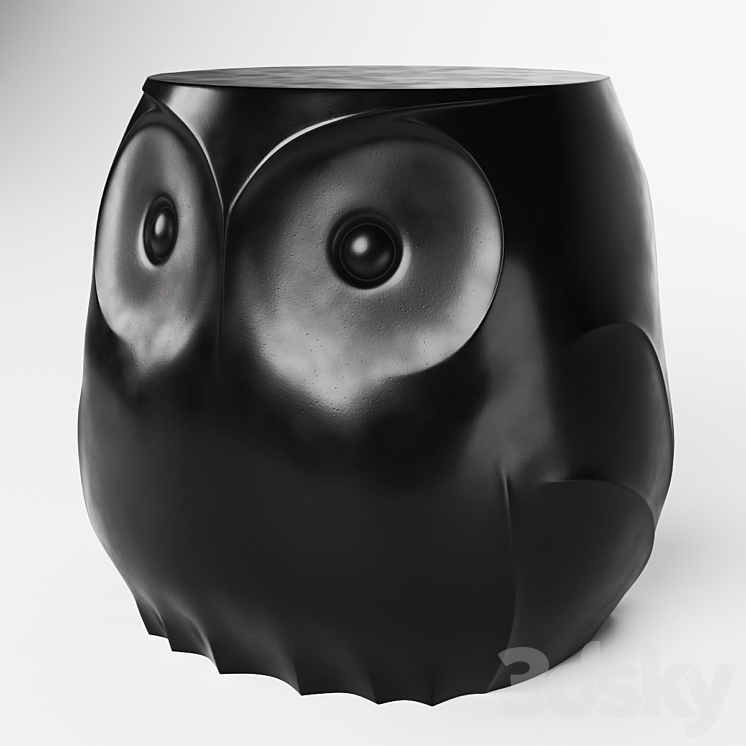 Holly Hunt Mister Owl Side Table 3DS Max - thumbnail 1