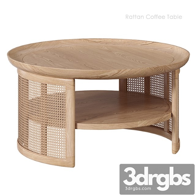 Homary rattan coffee table - thumbnail 1