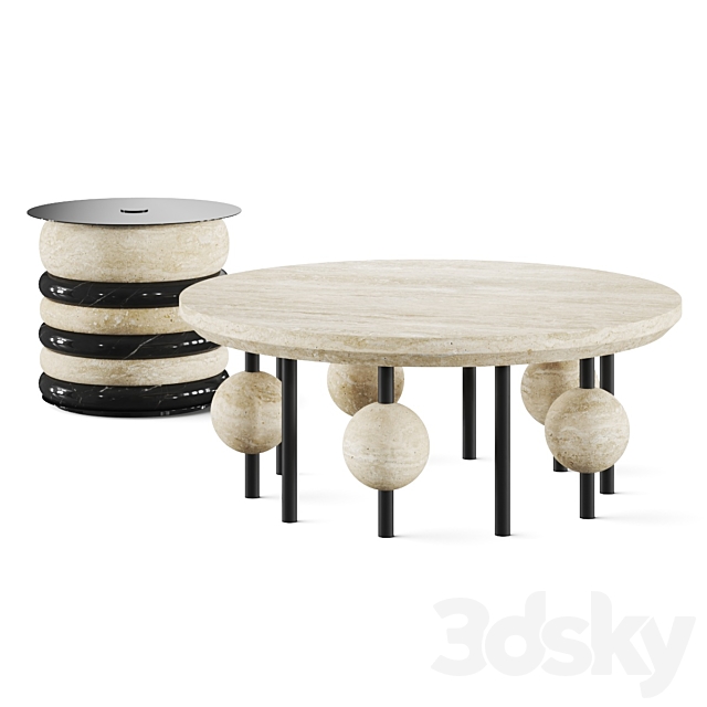 Hommes Harveycanne and Kosmos Coffee Tables 3DSMax File - thumbnail 1