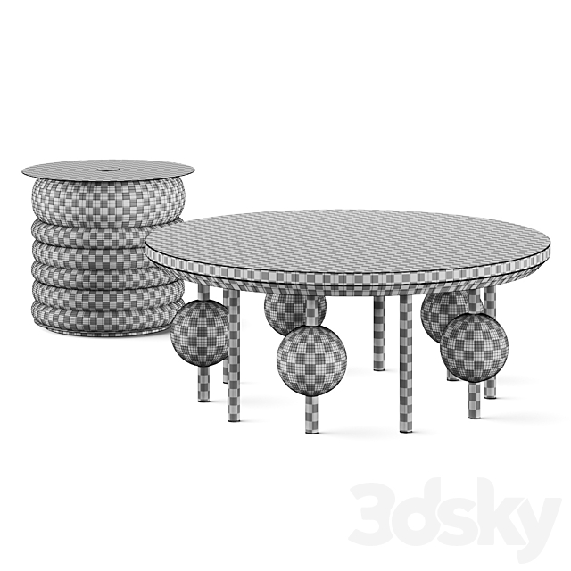 Hommes Harveycanne and Kosmos Coffee Tables 3DSMax File - thumbnail 2