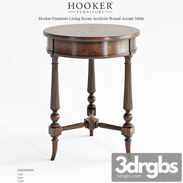 Hooker furniture archivist 5447-50006 2 3dsmax Download - thumbnail 1