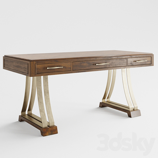 Hooker Furniture Home Office Big Sur Writing Desk2 3DS Max Model - thumbnail 2