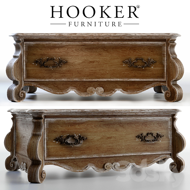 Hooker Furniture Living Room Chatelet Rectangle Cocktail Table 3ds Max - thumbnail 1