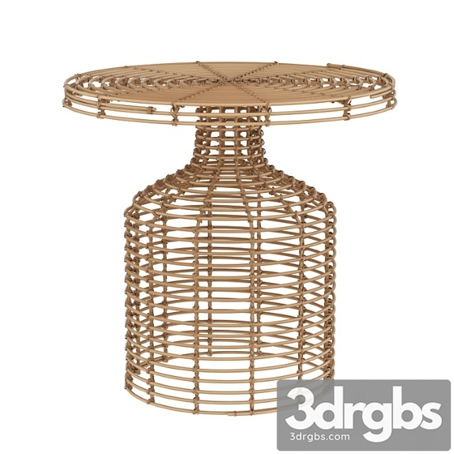 House doctor rattan side table nature 2 3dsmax Download - thumbnail 1