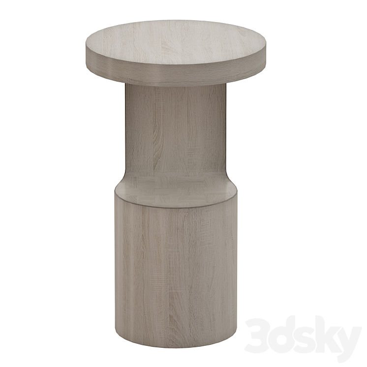 Hout End Table (Crate and Barrel) 3DS Max - thumbnail 2