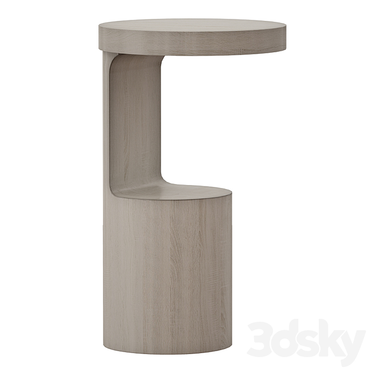 Hout End Table (Crate and Barrel) 3DS Max - thumbnail 1