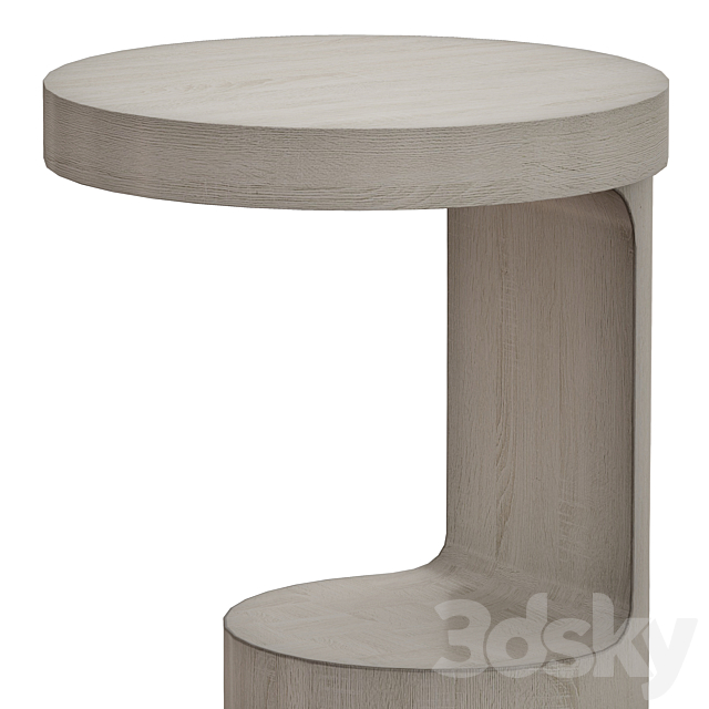 Hout End Table (Crate and Barrel) 3DSMax File - thumbnail 4