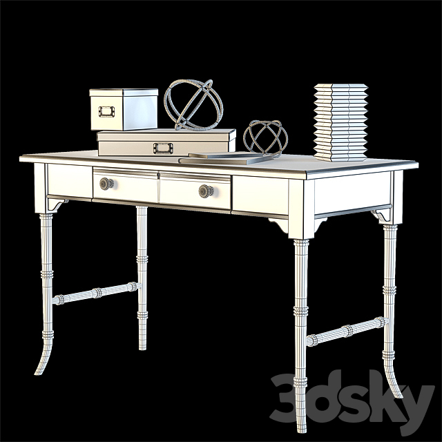 houzz _ Coastral Living-Retreat Table Desk 3DSMax File - thumbnail 3