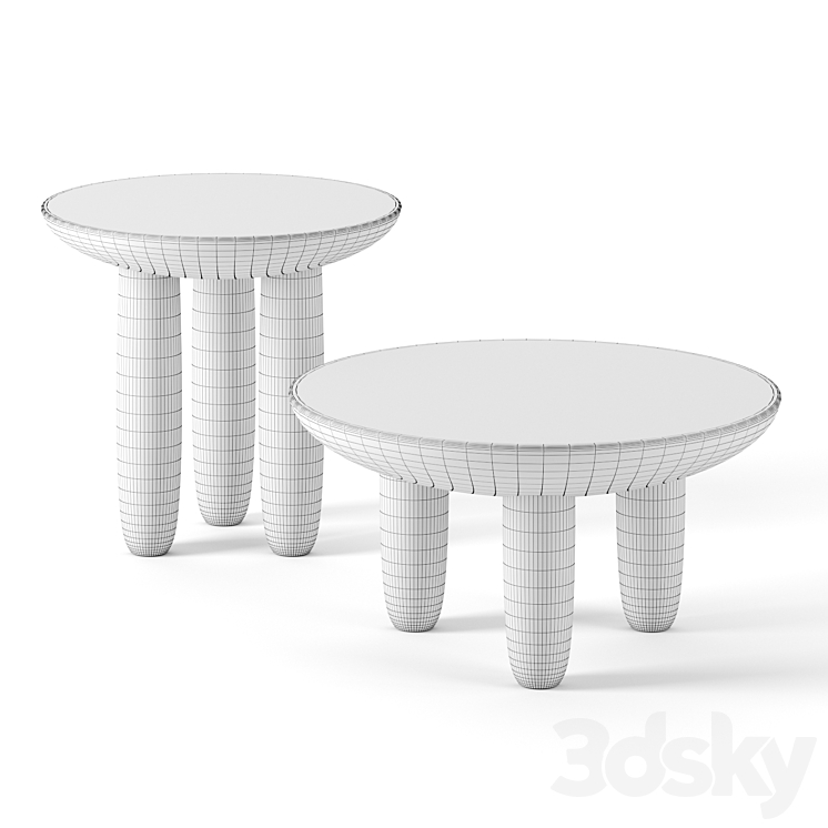 HRYB tables Faina Collection 3DS Max - thumbnail 2