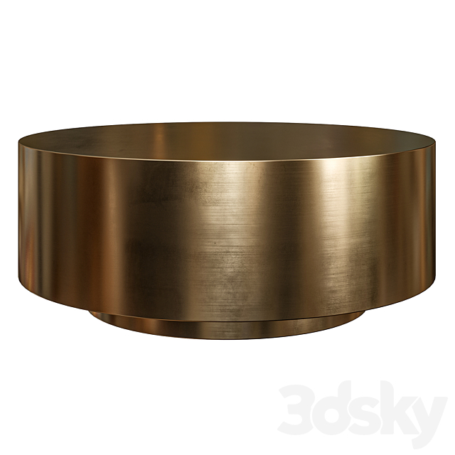 Ibiza Brushed Brass Coffe Table by Modshop 3DSMax File - thumbnail 1