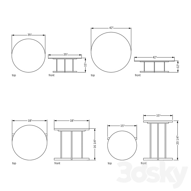 Icon tables by Phase Design 3DSMax File - thumbnail 2