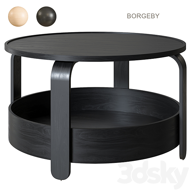 IKEA BORGEBY Coffee table 3DS Max Model - thumbnail 2